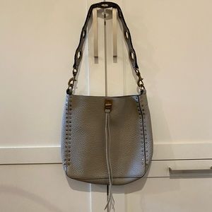 Rebecca Minkoff Leather Darren Shoulder Bag Grey
